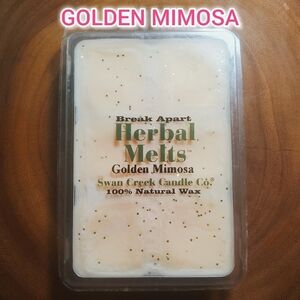 GOLDEN MIMOSA by SWAN CREEK CANDLE CO. Break Apart Herbal Melts 100% Natural Wax